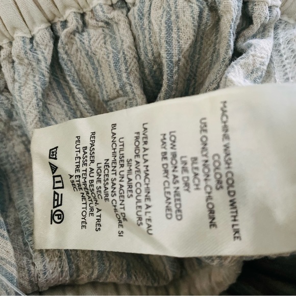 FREE PEOPLE Runyon Oversized Stripe Pants Blue Size Small - Picture 10 of 14